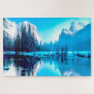 Wir lieben den Winter in Yellowstone. Puzzle