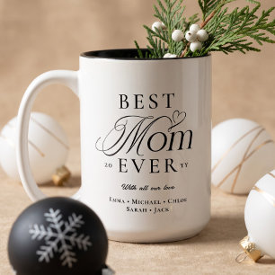 Wir lieben dich am meisten, beste Mama, personalis Zweifarbige Tasse