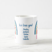 Wir lieben dich Bubbie Regenbogen Kaffeetasse (Mittel)