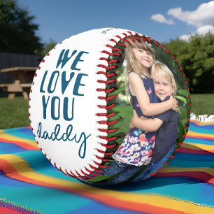 Wir lieben dich Daddy 2 Fotocollage Baseball