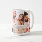 Wir lieben dich, Daddy! Dad-Fotocollage Kaffeetasse (VorderseiteRechts)
