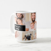 Wir lieben dich, Daddy! Dad-Fotocollage Kaffeetasse (Vorderseite Links)