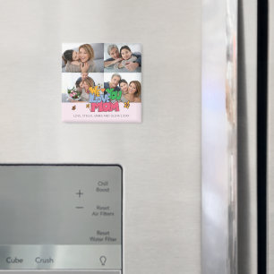 Wir lieben dich Mama 4 Fotos Magnet