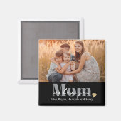 Wir lieben dich Mama Foto-Geschenk Magnet (Vorderseite/Rückseite)