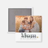 Wir lieben dich Mama Foto-Geschenk Magnet (Vorderseite/Rückseite)