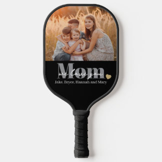 Wir lieben dich Mama Foto-Geschenk Pickleball Schläger