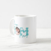 Wir lieben dich, Mama, für immer Türkis-Foto Kaffeetasse (Vorderseite Links)
