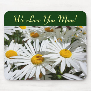 Wir lieben dich Mama! Geschenke Mauspad Gänseblümc