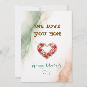 Wir lieben dich, Mama Muttertagsgeschenk Feiertagskarte