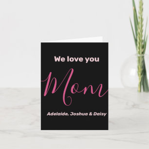 Wir lieben dich Mama Nk Minimalist  Karte