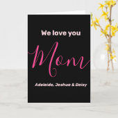 Wir lieben dich Mama Nk Minimalist Karte (Gelbe Blume)