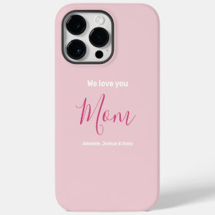 Wir lieben dich Mama Pink Minimalist  iPhone 14 Pro Max Hülle