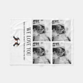 Wir lieben dich moderne Foto-Collage-Fleece Fleecedecke (Vorderseite (Horizontal))