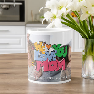 Wir lieben dich Muttertag 2 Foto Jumbo-Tasse
