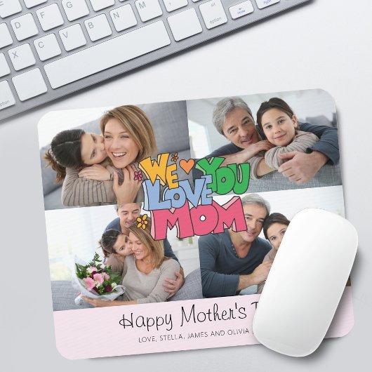 Wir lieben dich Muttertag 4 Foto Mousepad