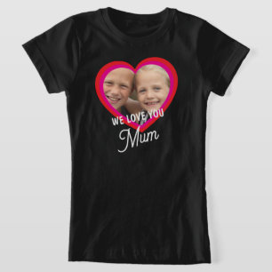 WIR LIEBEN DICH Muttertag Mama Familienfoto T-Shir T-Shirt