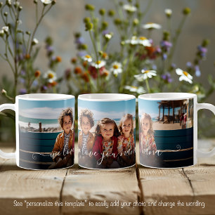 Wir lieben dich Nana Schöne Eine Foto-Vorlage Text Kaffeetasse
