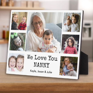 Wir lieben dich Nanny Enkelkinder Namen 7 Foto Wei Fotoplatte
