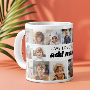 Wir lieben dich Oma - 23 Foto-Collage Jumbo-Tasse