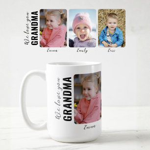 Wir lieben dich Oma 3 Enkelkinder Benutzerdefinier Kaffeetasse