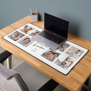 Wir lieben dich Oma 9 Foto-Collage personalisier Schreibtischunterlage