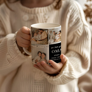 Wir lieben dich Oma Elegant Modern 9 Foto Kaffeetasse