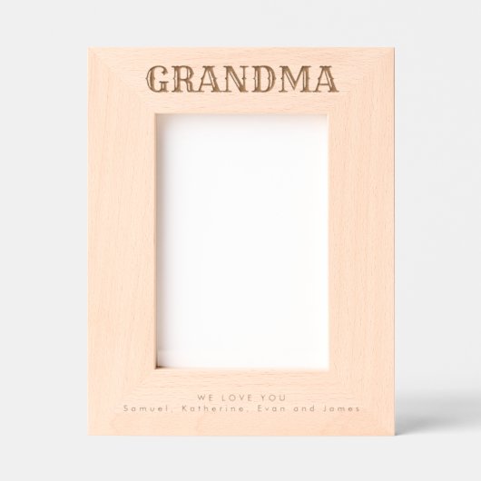 Wir lieben dich, Oma Geätzte Rahmen (Vorderseite)