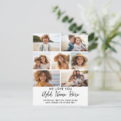 Wir lieben dich Oma oder Opa - 7 Foto-Collage Postkarte (Stehend Vorderseite)
