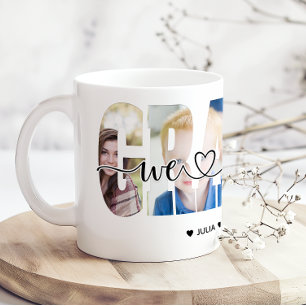 Wir lieben dich Opa Foto und Name hinzufügen Kaffeetasse