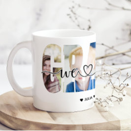 Wir lieben dich Opa Foto und Namen hinzufügen Kaffeetasse