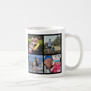 Wir lieben dich Opa Personalisierte Fotocollage Kaffeetasse