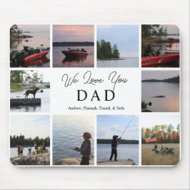 Wir lieben dich, Papa | 10 anpassbare Fotos & Name Mousepad