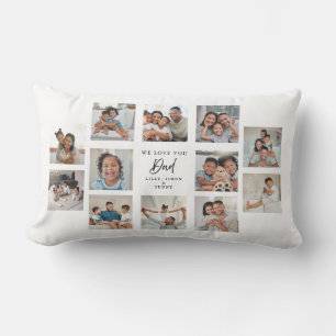 Wir lieben dich Papa 12 Foto-Collage Individuelle  Lendenkissen