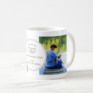 Wir lieben dich Papa 2 Foto Frohen Vatertag Kaffeetasse