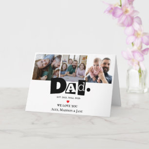 Wir lieben dich Papa 3 Kinder Foto Collage Namen H Karte