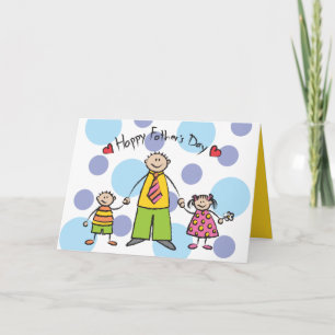 Wir lieben dich Papa Cartoon-Familie Alles Gute zu Karte