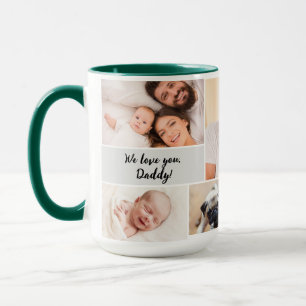 Wir lieben dich, Papa! Erstes Vatertags-Foto  Tasse
