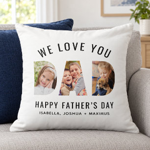 Wir lieben dich Papa Foto Vatertag Kissen