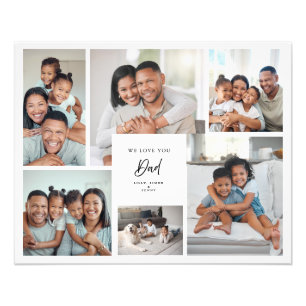 Wir lieben dich, Papa, individuelle sechs-Familien Fotodruck