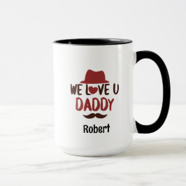 Wir lieben dich Papa lustiges Design  Tasse