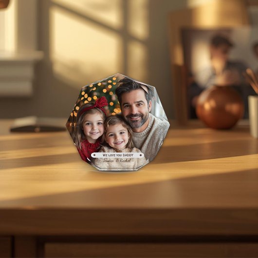 Wir lieben dich Papa Vatertag Fotoblock