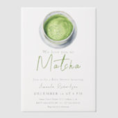 Wir lieben dich so Matcha Baby Shower Pergament Einladungen (Vorderseite)