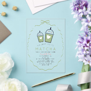 Wir lieben dich so sehr Matcha Kawaii Bow Rahmen B Acryleinladungen