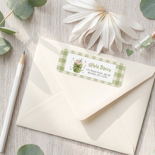 Wir lieben dich so sehr Matcha Mail Bow Gingham