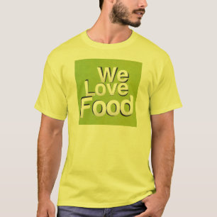 Wir lieben Essen: Hassen Abfall Grün-weiße Ästhe T-Shirt