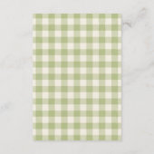 Wir lieben euch so Matcha Gingham Windel-Raffle Begleitkarte (Rückseite)