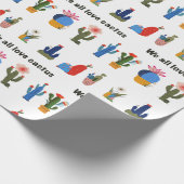 Wir lieben Kaktus Geschenkpapier (Ecke)