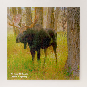 Wir lieben Moose Wyoming. Puzzle