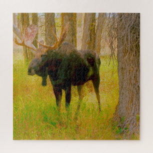 Wir lieben Moose Wyoming. Puzzle