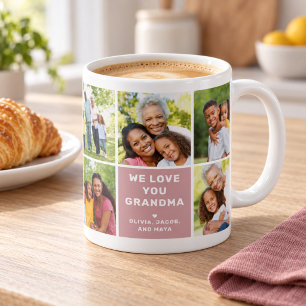 Wir lieben Oma Moderne staubige Rose Foto Kaffeetasse